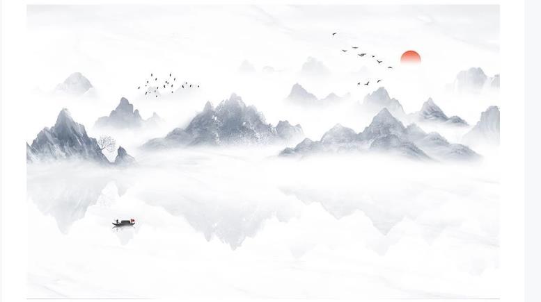 素材丨轻灵之美 — 新中式山水画