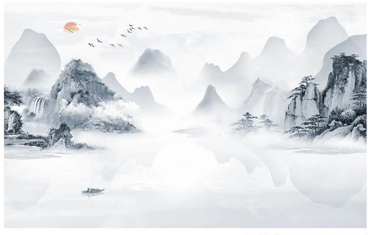 素材丨轻灵之美 — 新中式山水画