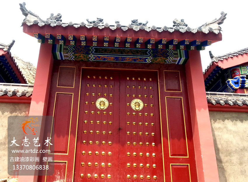 【寺庙】平度两目山寺庙厢房-和玺彩画