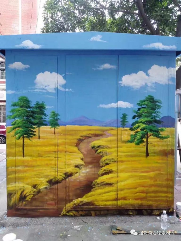 墙绘素材丨配电箱绘画作品分享
