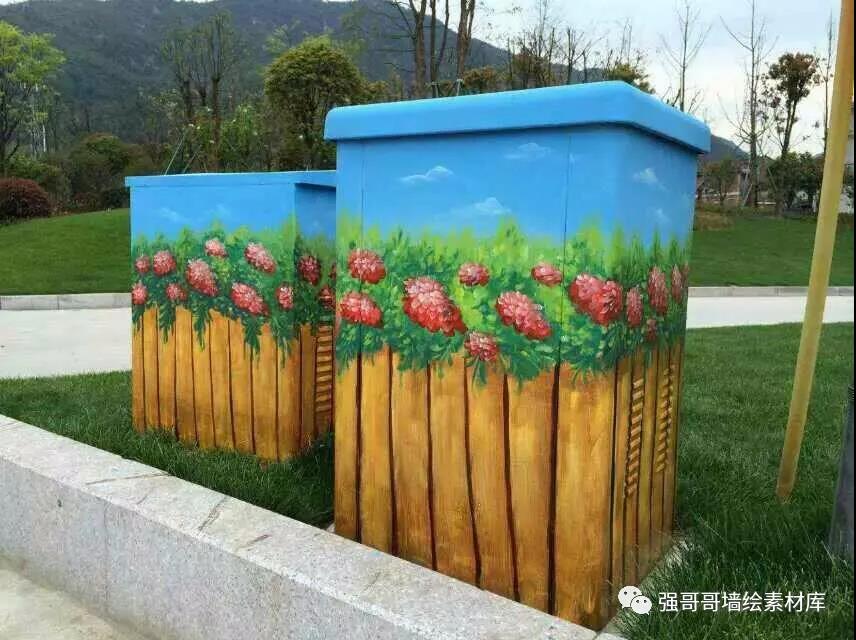 墙绘素材丨配电箱绘画作品分享