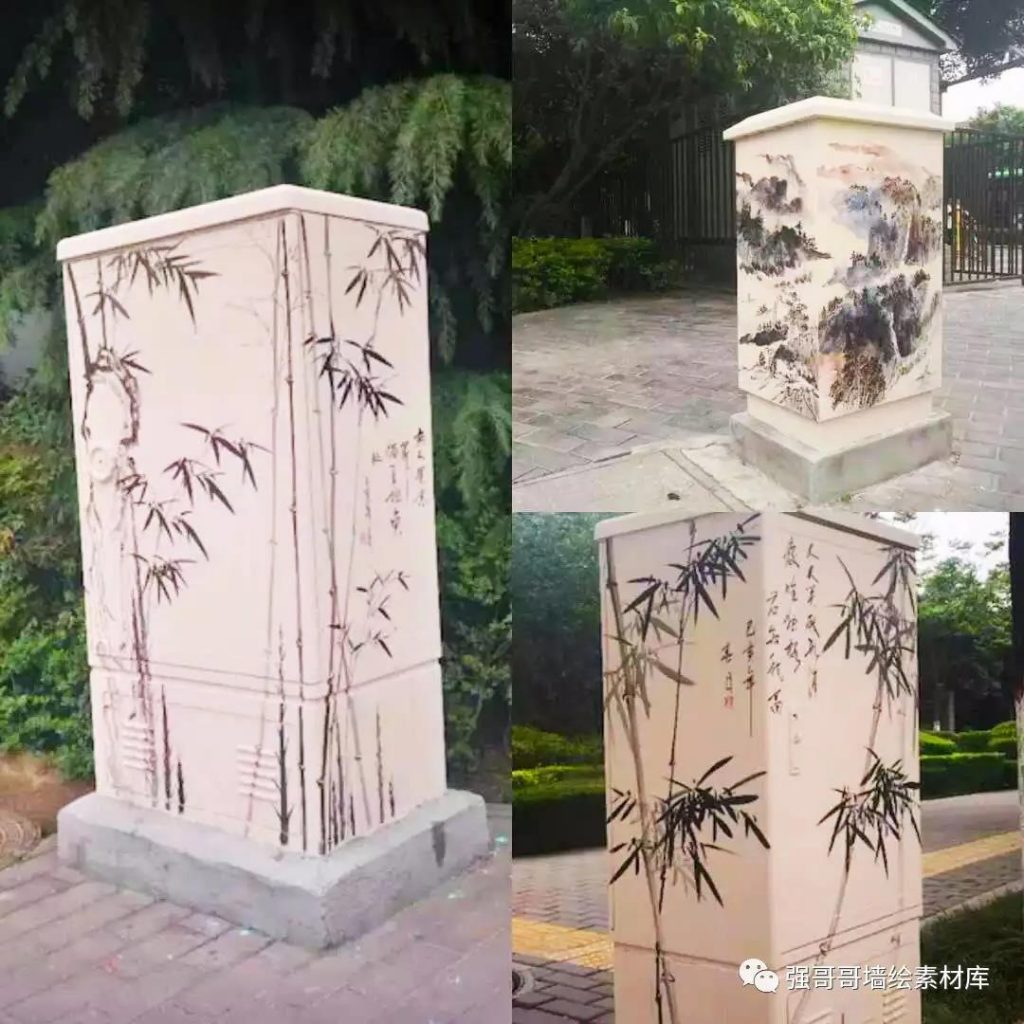 墙绘素材丨配电箱绘画作品分享