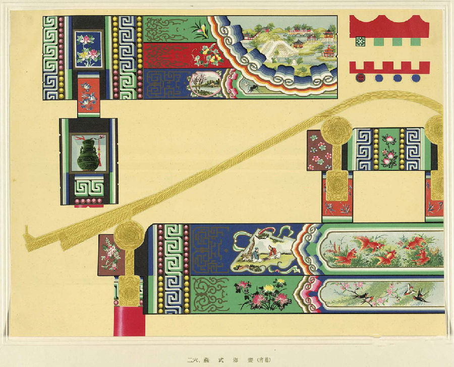 中国古建筑彩画设计图案,大美不言！